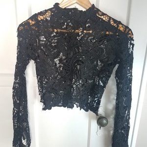 Black lace top